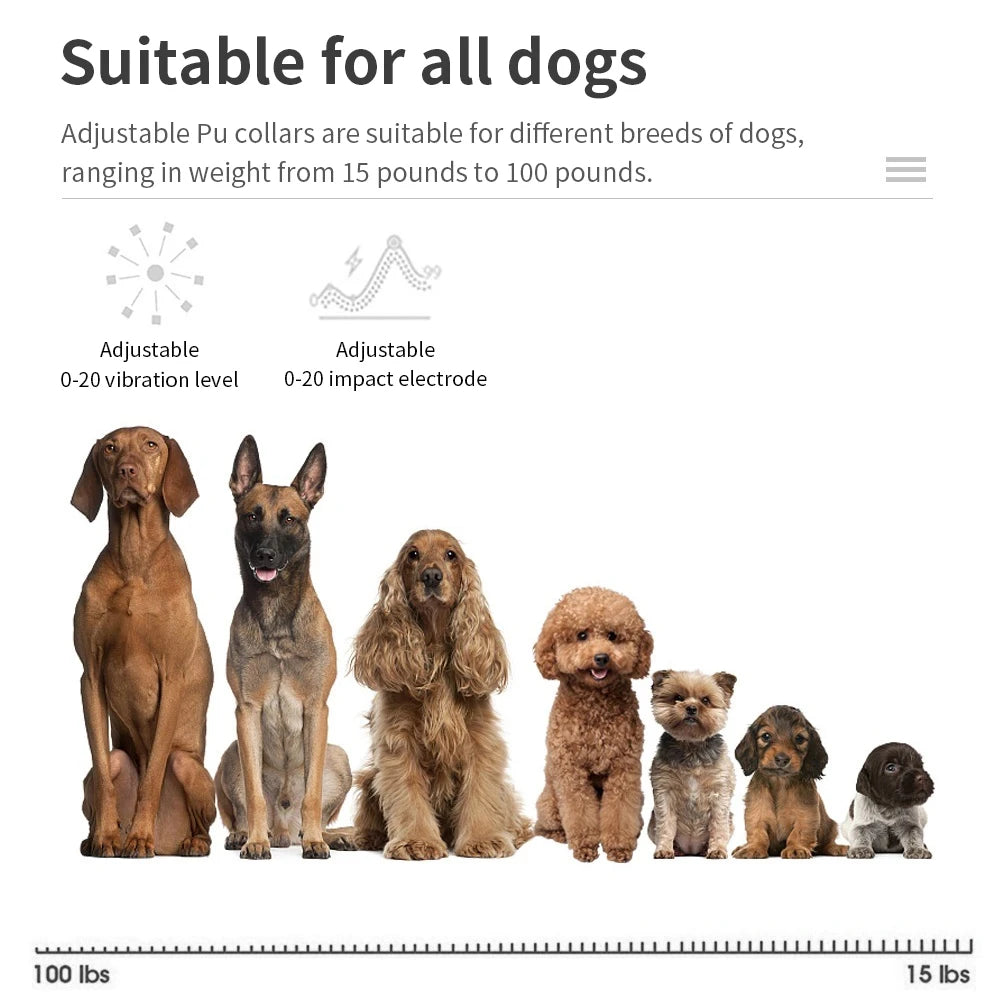 Automatic Dog Stop Barker Electric Pet Dog Collar Ultrasonic Pet Dog Barking Stoper Shock Collar Dog Fence Stop Barking Device