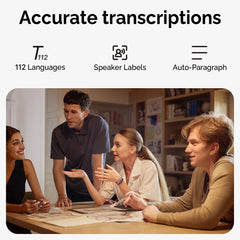 PLAUD NotePin Wearable AI Voice Recorder, AI Notetaker, Smart Transcription & Summarization, with Wristband & Lanyard
