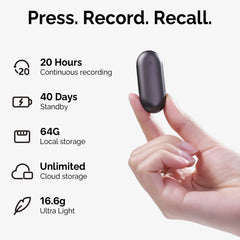 PLAUD NotePin Wearable AI Voice Recorder, AI Notetaker, Smart Transcription & Summarization, with Wristband & Lanyard