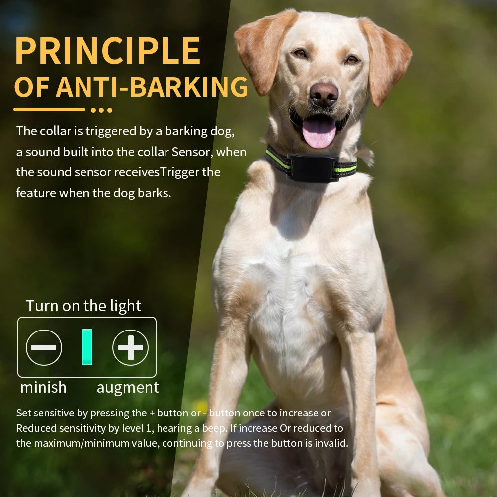 Automatic Dog Stop Barker Electric Pet Dog Collar Ultrasonic Pet Dog Barking Stoper Shock Collar Dog Fence Stop Barking Device
