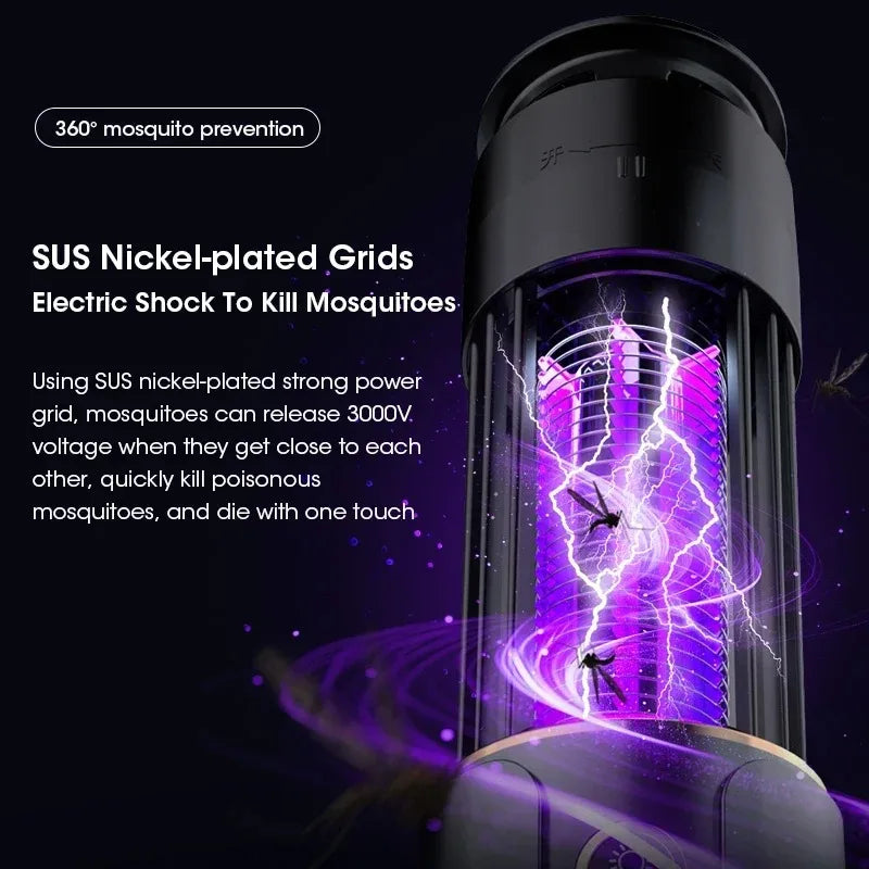 Mosquito Killer Lamp Mute Anti-Mosquito Lamp Rechargeable Electronic Mosquito Killer Mosquito Repellent Three-level Timing Mode