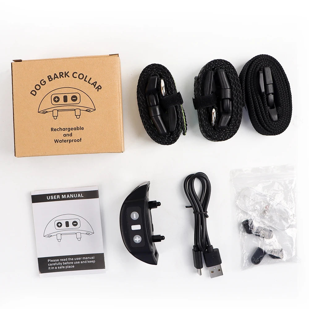 Automatic Dog Stop Barker Electric Pet Dog Collar Ultrasonic Pet Dog Barking Stoper Shock Collar Dog Fence Stop Barking Device
