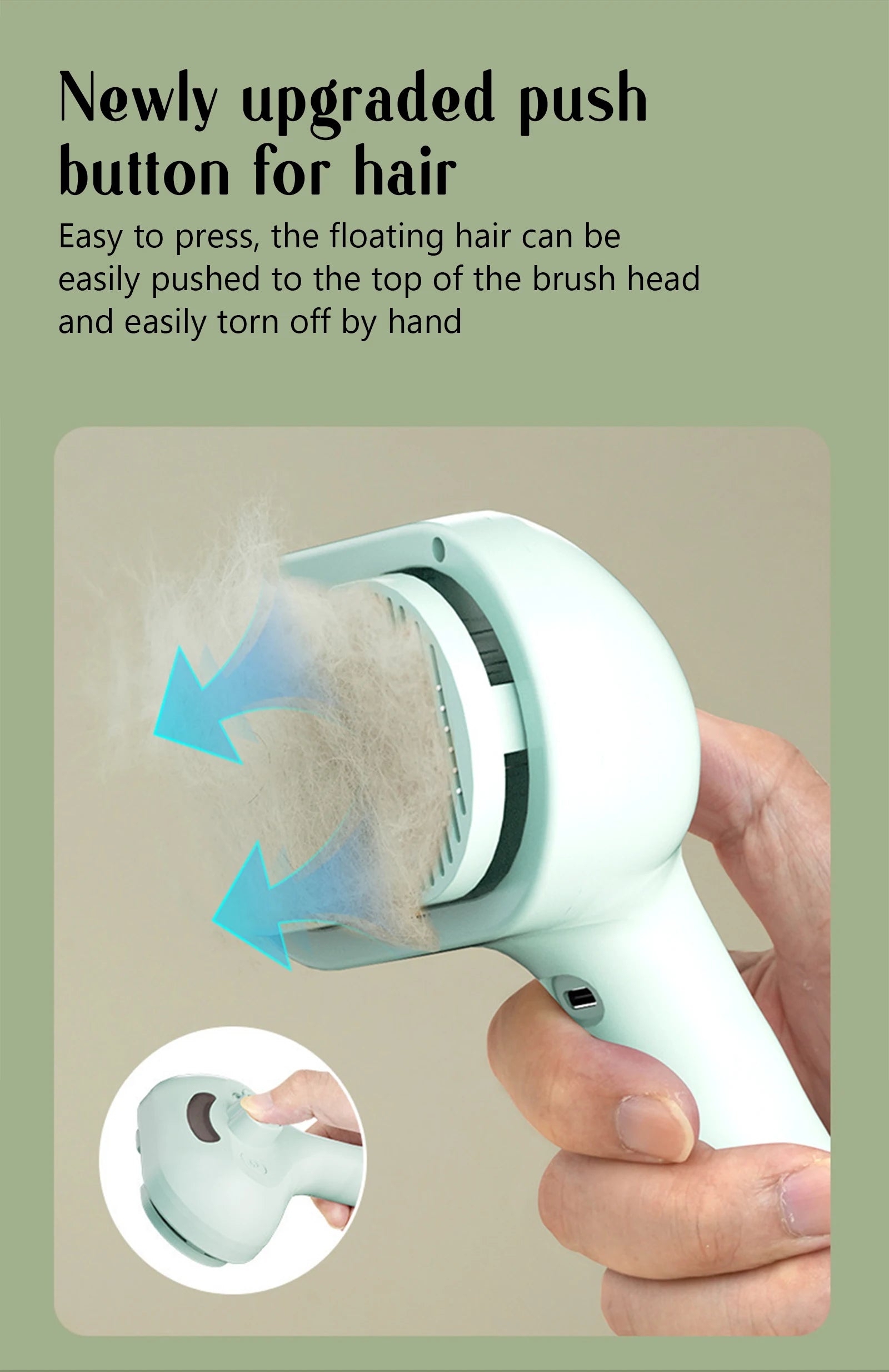 Dog Comb Pet Steam Massage Brush Safe Round Head Soft Teeth Spray Hair Removal Comb for Dog Universal for Cats Dogs Accessories