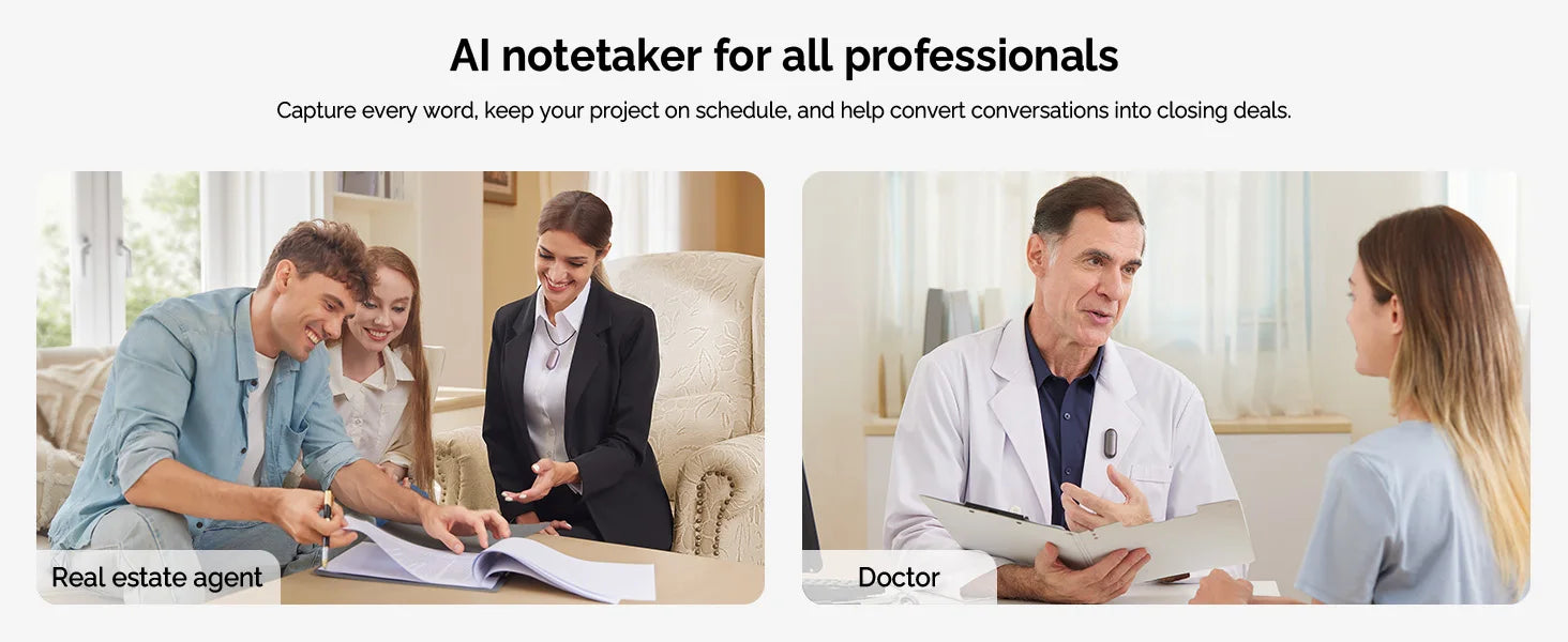 PLAUD NotePin Wearable AI Voice Recorder, AI Notetaker, Smart Transcription & Summarization, with Wristband & Lanyard